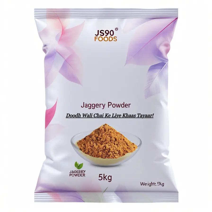 JS90 FOODS 5kg Jaggery Powder (Gud) – Specially for Milk Tea, Ensures Smooth & Rich Taste Without Curdling, Natural Sweetener with Minerals & Antioxidants, Enhances Digestion & Energy ,पक्की बात, चाय नहीं फट सकती |