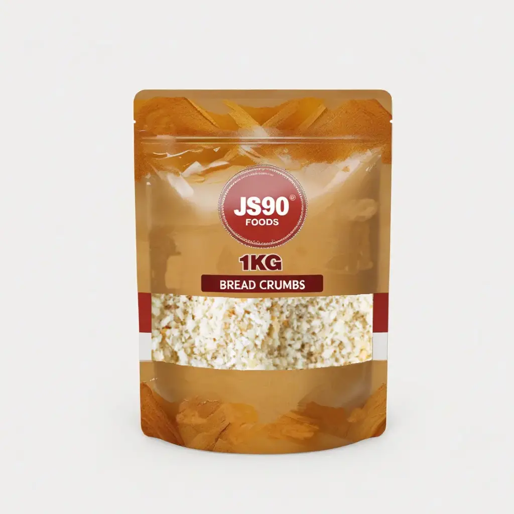 JS90 FOODS 1kg Bread Crumbs (Chura) – Crispy Coating for Frying & Baking, Ideal for Cutlets, Nuggets, Tikkis & More
