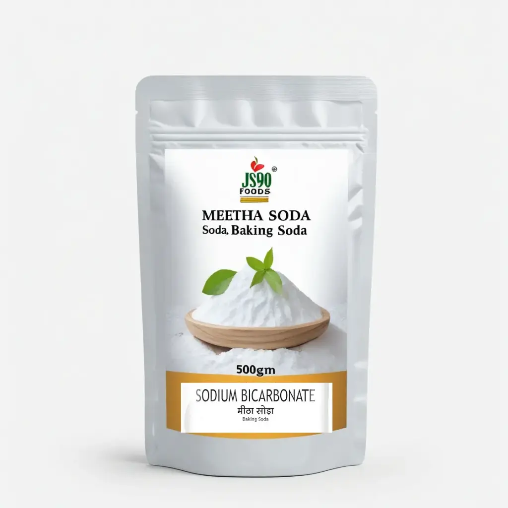 JS90 FOODS Meetha Soda (Baking Soda), 500g | Food-Grade & Multipurpose | Ideal for Cooking, Baking, Cleaning & Preserving Freshness | Leavening Agent for Soft & Fluffy Breads, Idlis & Cakes