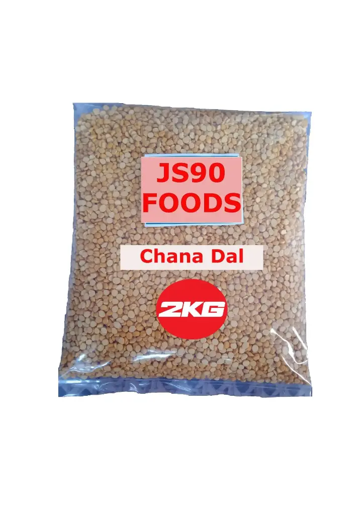 JS90 FOODS 2kg Chana Dal | Split Bengal Gram | Protein & Fiber-Rich for Dal, Snacks, Pakoras & Curries