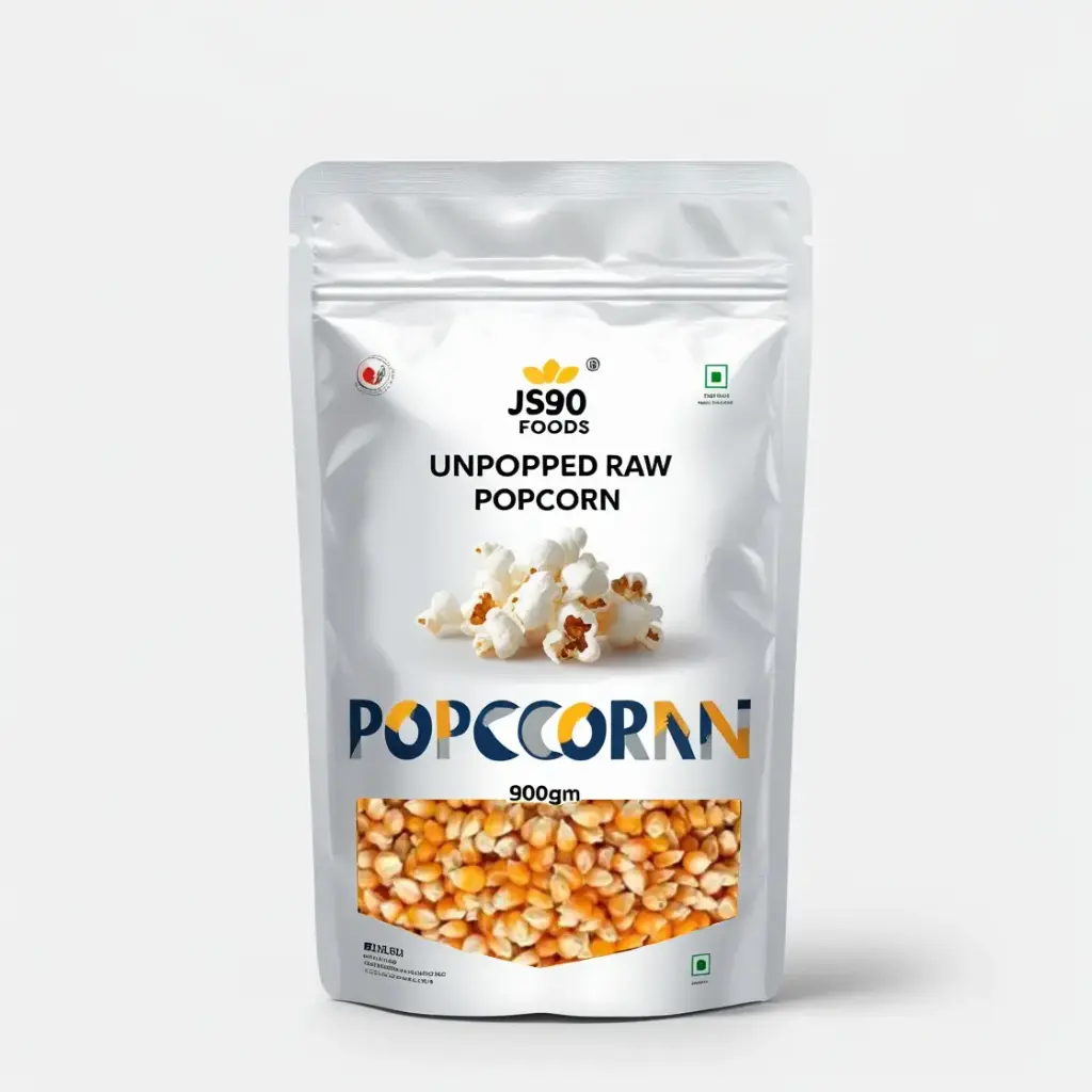 JS90 Foods 900g Raw Unpopped Popcorn Kernels – Natural, Non-GMO, Healthy Snack, MAKKI